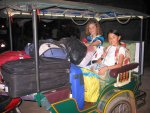 Transfert en tuk tuk vers la guesthouse Elephants d'Angkor,  Siem reap