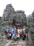 Parmi les statues du Bayon,  Angkor Thom
