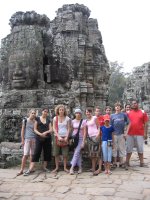 Les t�tes multiples du Bayon, � Angkor Thom
