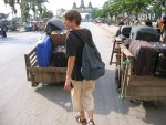 Philippe passe avec armes et bagages la fronti�re Cambodge - Thailande