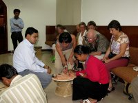 Agra : Atelier d'incrustation de pierres semi-pr�cieuses sur du marbre
